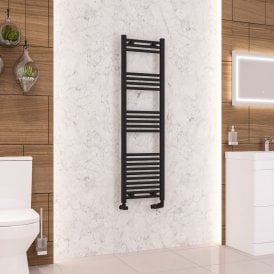 Eastbrook Wendover Straight Multirail 1400mm x 400mm Matt Black   41.0684