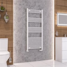 Eastbrook Wendover Straight Multirail 1400mm x 600mm Gloss White   41.0628