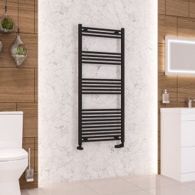 Eastbrook Wendover Straight Multirail 1400mm x 600mm Matt Black   41.0686