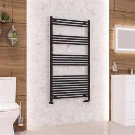 Eastbrook Wendover Straight Multirail 1400mm x 750mm Matt Black   41.0687