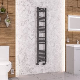 Eastbrook Wendover Straight Multirail 1600mm x 300mm Matt Anthracite   41.0652