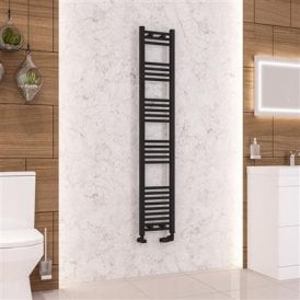 Eastbrook Wendover Straight Multirail 1600mm x 300mm Matt Black   41.0688