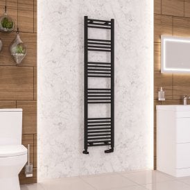 Eastbrook Wendover Straight Multirail 1600mm x 400mm Matt Black   41.0689