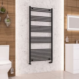 Eastbrook Wendover Straight Multirail 1600mm x 750mm Matt Black   41.0692