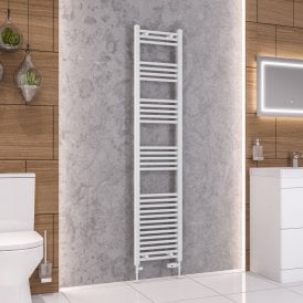 Eastbrook Wendover Straight Multirail 1800mm x 400mm White   41.0026