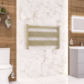 Eastbrook Wendover Straight Multirail 600mm x 1000mm Brushed Brass   41.1173
