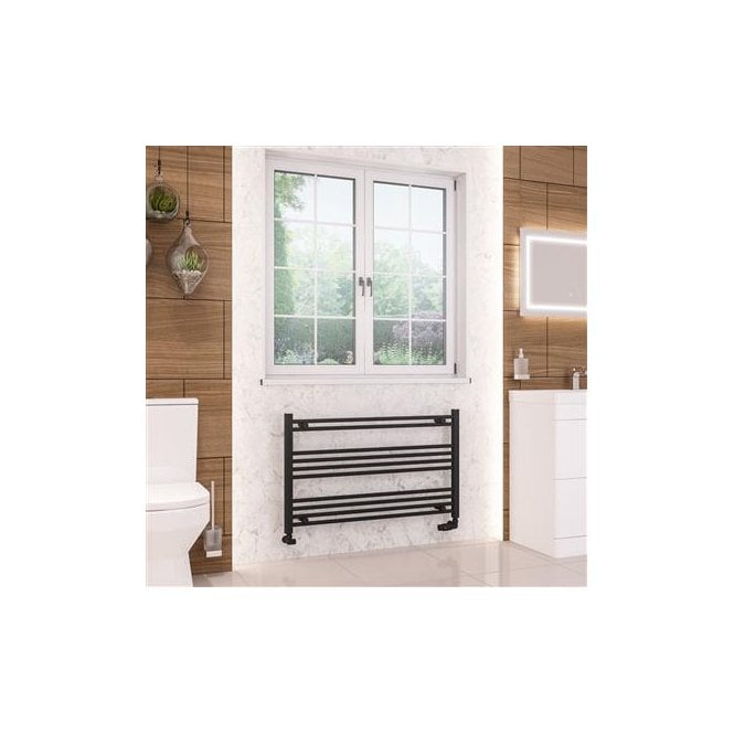 Eastbrook  Wendover Straight Multirail 600mm x 1000mm Matt Black   41.0666