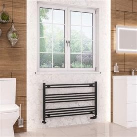 Eastbrook Wendover Straight Multirail 600mm x 1000mm Matt Black   41.0666