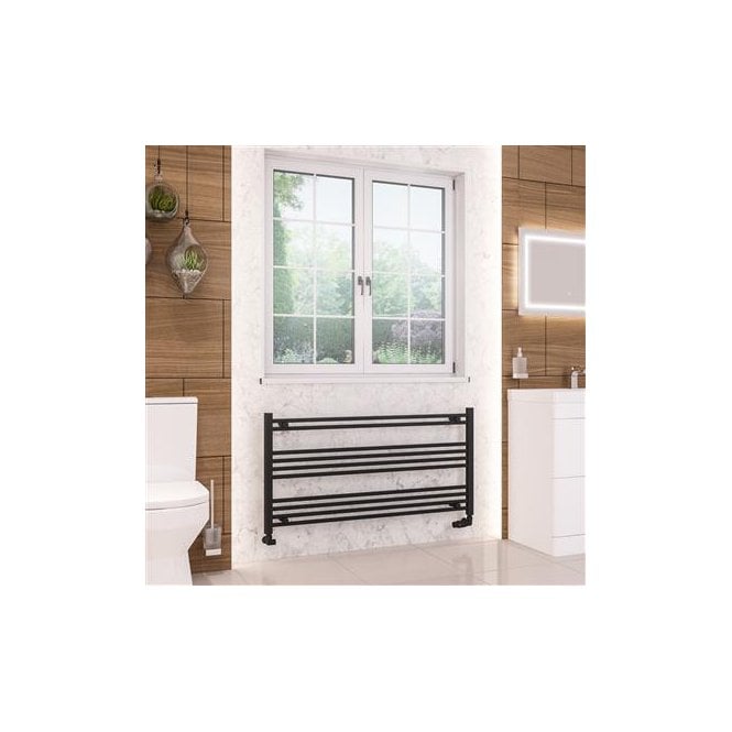 Eastbrook  Wendover Straight Multirail 600mm x 1200mm Matt Black   41.0667