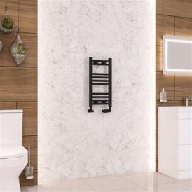 Eastbrook Wendover Straight Multirail 600mm x 300mm Matt Black   41.0661