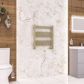 Eastbrook Wendover Straight Multirail 600mm x 600mm Brushed Brass   41.0700