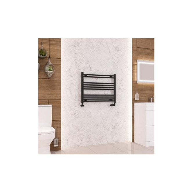 Eastbrook  Wendover Straight Multirail 600mm x 750mm Matt Black   41.0665