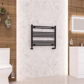Eastbrook Wendover Straight Multirail 600mm x 750mm Matt Black   41.0665