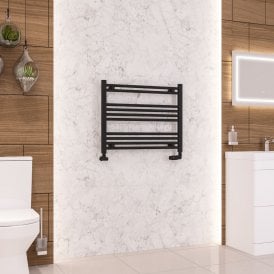 Eastbrook Wendover Straight Multirail 600mm x 750mm Matt Black   41.0665