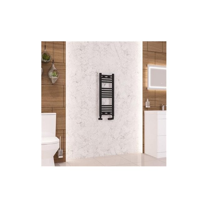 Eastbrook  Wendover Straight Multirail 800mm x 300mm Matt Black   41.0668