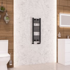 Eastbrook Wendover Straight Multirail 800mm x 300mm Matt Black   41.0668