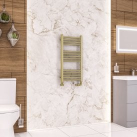 Eastbrook Wendover Straight Multirail 800mm x 400mm Brushed Brass   41.0701