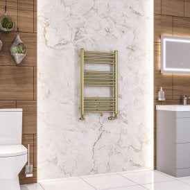 Eastbrook Wendover Straight Multirail 800mm x 500mm Brushed Brass   41.0361
