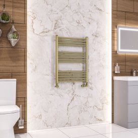Eastbrook Wendover Straight Multirail 800mm x 600mm Brushed Brass   41.0362