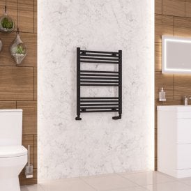 Eastbrook Wendover Straight Multirail 800mm x 600mm Matt Black   41.0671
