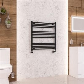 Eastbrook Wendover Straight Multirail 800mm x 750mm Matt Black   41.0672