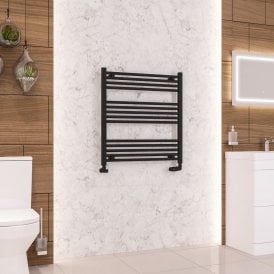 Eastbrook Wendover Straight Multirail 800mm x 750mm Matt Black   41.0672