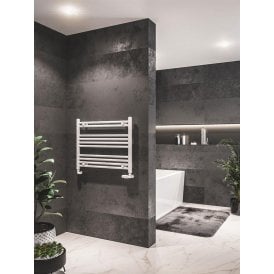 Eastbrook Westward 600mm x 800mm Straight Multirail Gloss White   89.0574
