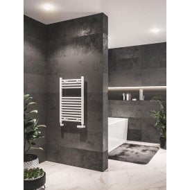Eastbrook Westward 800mm x 500mm Straight Multirail Gloss White   89.0576