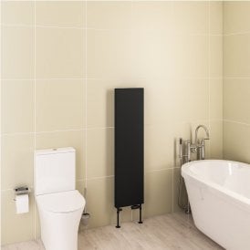 Eastbrook Wingrave 1200mm x 310mm Flat Panel Radiator Matt Black   89.1479