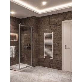 Eastbrook Wingrave 1200mm x 500mm Straight Multirail Gloss White   89.0120