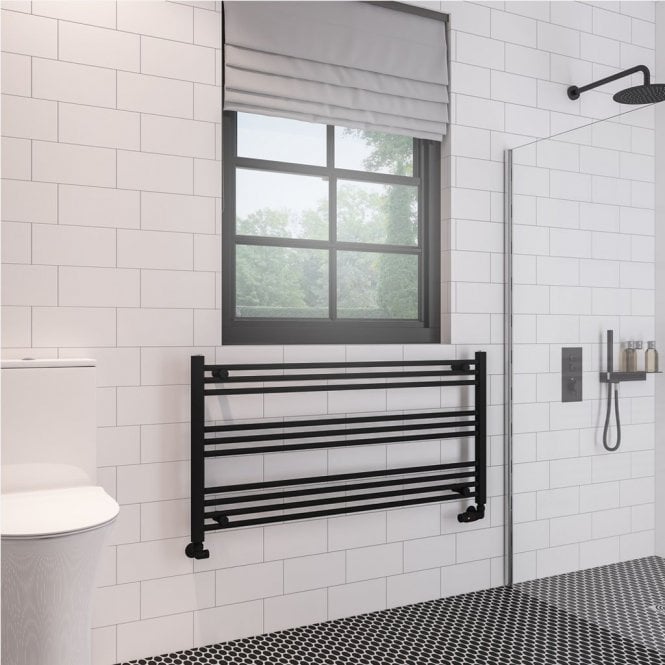 Eastbrook  Wingrave 600mm x 1200mm Straight Multirail Matt Black   89.1448