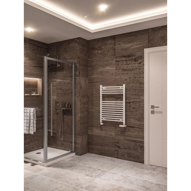 Eastbrook  Wingrave 800mm x 600mm Straight Multirail Gloss White   89.0123