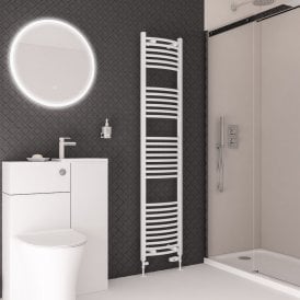 Eastbrook Wingrave Curved Multirail 1800mm x 400mm Gloss White   89.0708