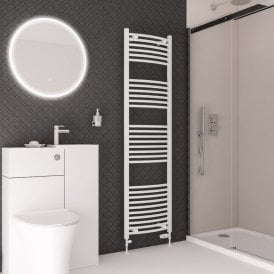 Eastbrook Wingrave Curved Multirail 1800mm x 500mm Gloss White   89.0709
