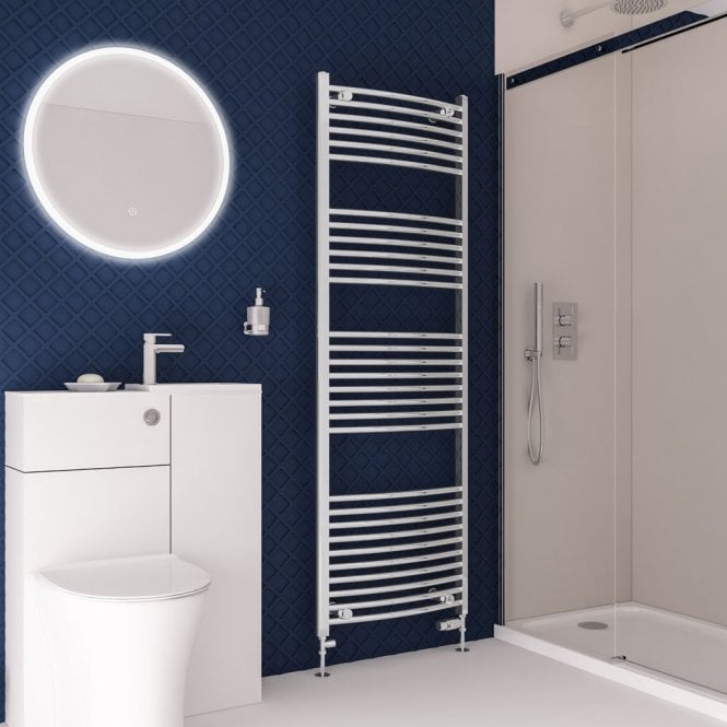 Eastbrook  Wingrave Curved Multirail 1800mm x 600mm Chrome   89.0398