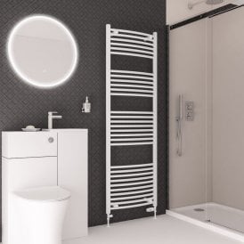 Eastbrook Wingrave Curved Multirail 1800mm x 600mm Gloss White   89.0710