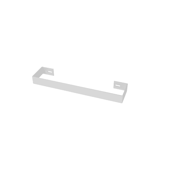 Eastbrook  Wingrave Flat Panel Towel Hanger 410mm Gloss White   89.1460