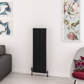 Eastbrook Withington 1200mm x 375mm Aluminium Radiator Matt Black   89.0985