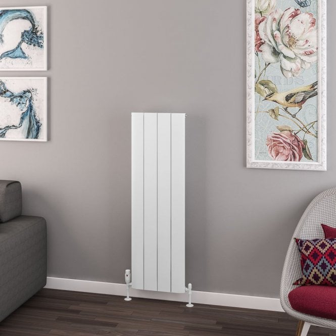 Eastbrook  Withington 1200mm x 375mm Aluminium Radiator Matt White   89.0931