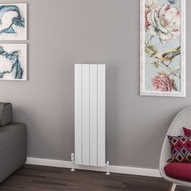 Eastbrook Withington 1200mm x 375mm Aluminium Radiator Matt White   89.0931