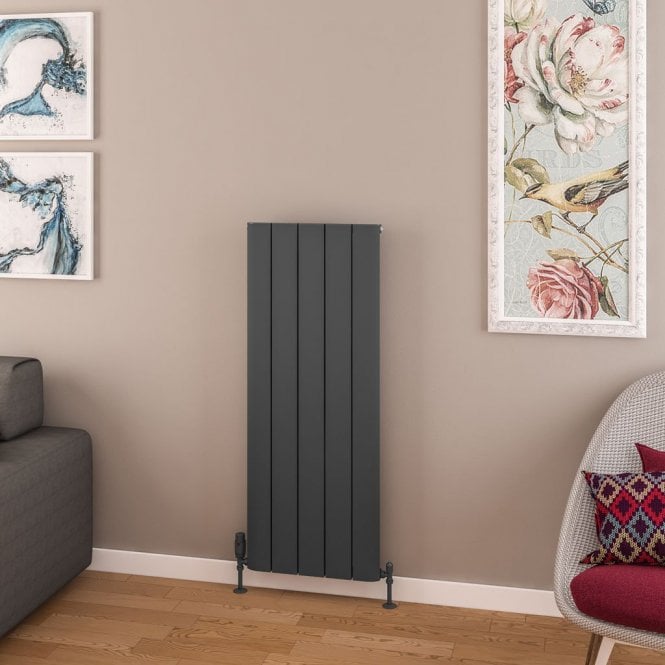Eastbrook  Withington 1200mm x 470mm Aluminium Radiator Matt Anthracite   89.0965
