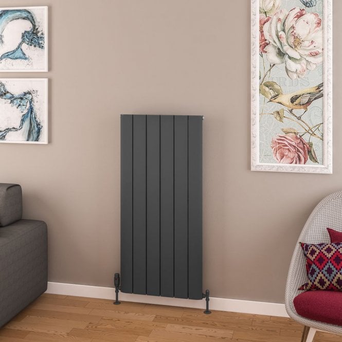 Eastbrook  Withington 1200mm x 565mm Aluminium Radiator Matt Anthracite   89.0966