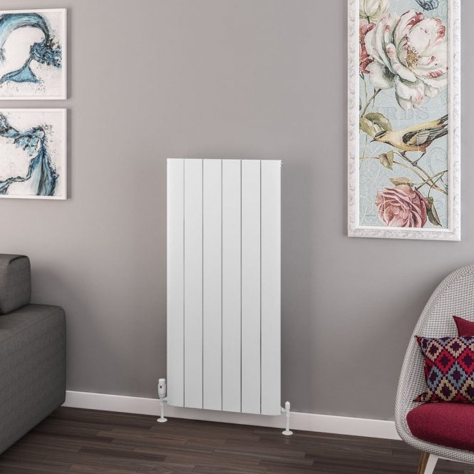 Eastbrook  Withington 1200mm x 565mm Aluminium Radiator Matt White   89.0933
