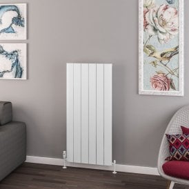 Eastbrook Withington 1200mm x 565mm Aluminium Radiator Matt White   89.0933