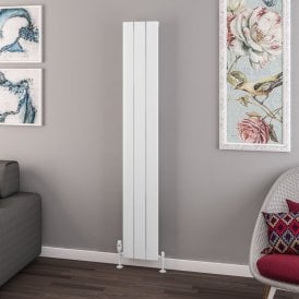 Eastbrook Withington 1800mm x 280mm Aluminium Radiator Matt White   89.0137
