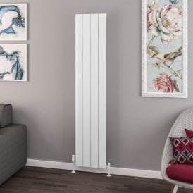 Eastbrook Withington 1800mm x 375mm Aluminium Radiator Matt White   89.0139
