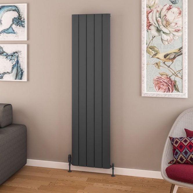 Eastbrook  Withington 1800mm x 470mm Aluminium Radiator Matt Anthracite   89.0142