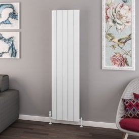 Eastbrook Withington 1800mm x 470mm Aluminium Radiator Matt White   89.0141