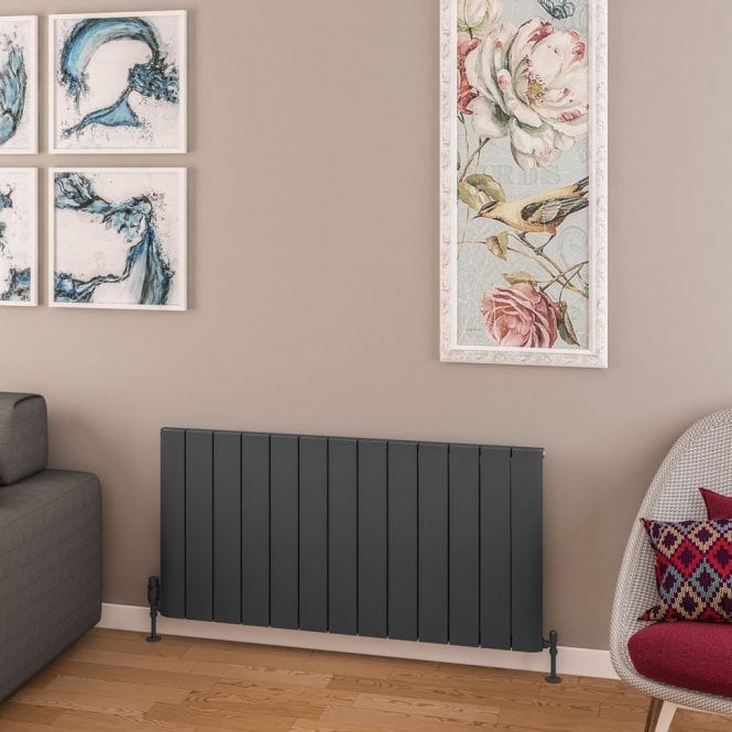 Eastbrook  Withington 600mm x 1230mm Aluminium Radiator Matt Anthracite   89.0776