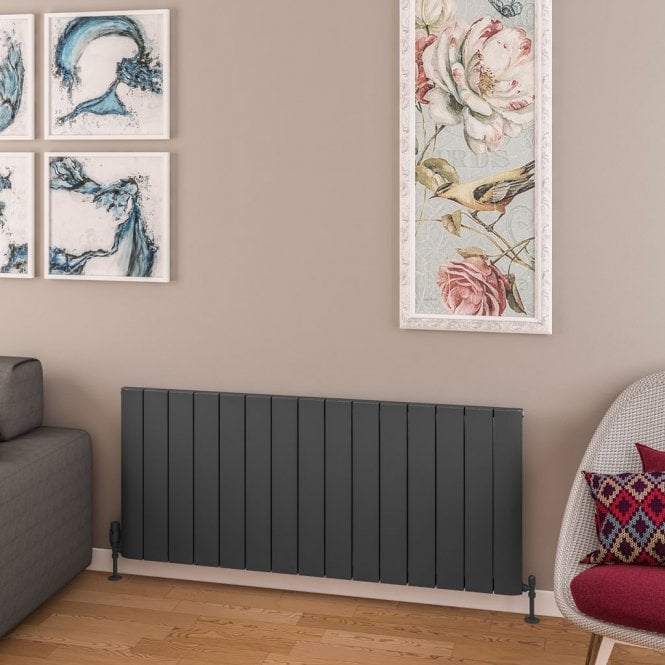 Eastbrook  Withington 600mm x 1420mm Aluminium Radiator Matt Anthracite   89.0967